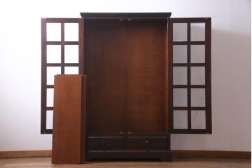 中古美品　北海道民芸家具　飾り棚にもおすすめなブックケース(本箱、収納棚、キャビネット)