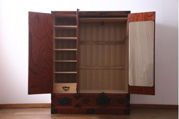 中古　伝統工芸　岩谷堂箪笥　北上洋服K-08　伝統美あふれる作りが美しいワードローブ(洋服タンス)(定価約81万円)