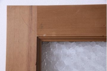 フランスアンティーク　幅狭　ナチュラルな風合いが温かみを感じる木製ガラスドア(木製扉)