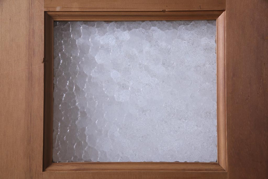 フランスアンティーク　幅狭　ナチュラルな風合いが温かみを感じる木製ガラスドア(木製扉)