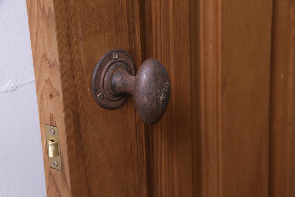 フランスアンティーク　幅狭　ナチュラルな風合いが温かみを感じる木製ガラスドア(木製扉)