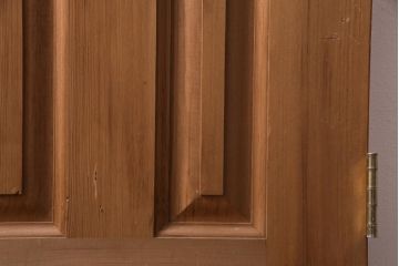 フランスアンティーク　幅狭　ナチュラルな風合いが温かみを感じる木製ガラスドア(木製扉)