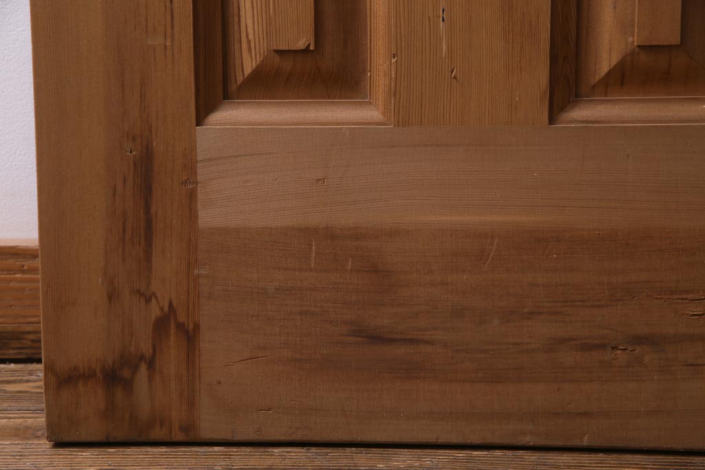 フランスアンティーク　幅狭　ナチュラルな風合いが温かみを感じる木製ガラスドア(木製扉)