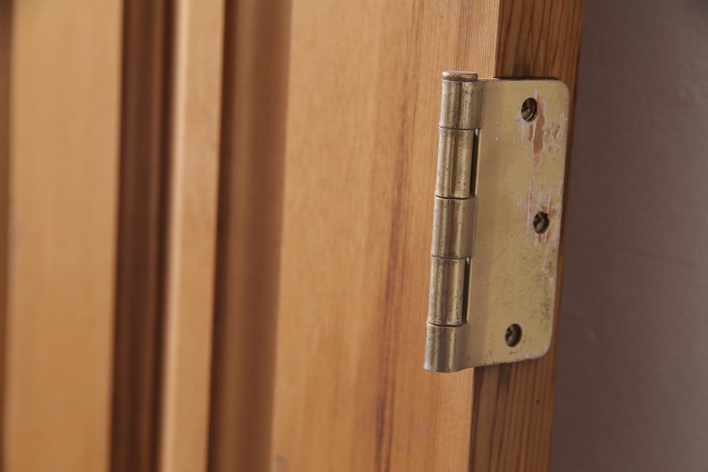 フランスアンティーク　幅狭　ナチュラルな風合いが温かみを感じる木製ガラスドア(木製扉)