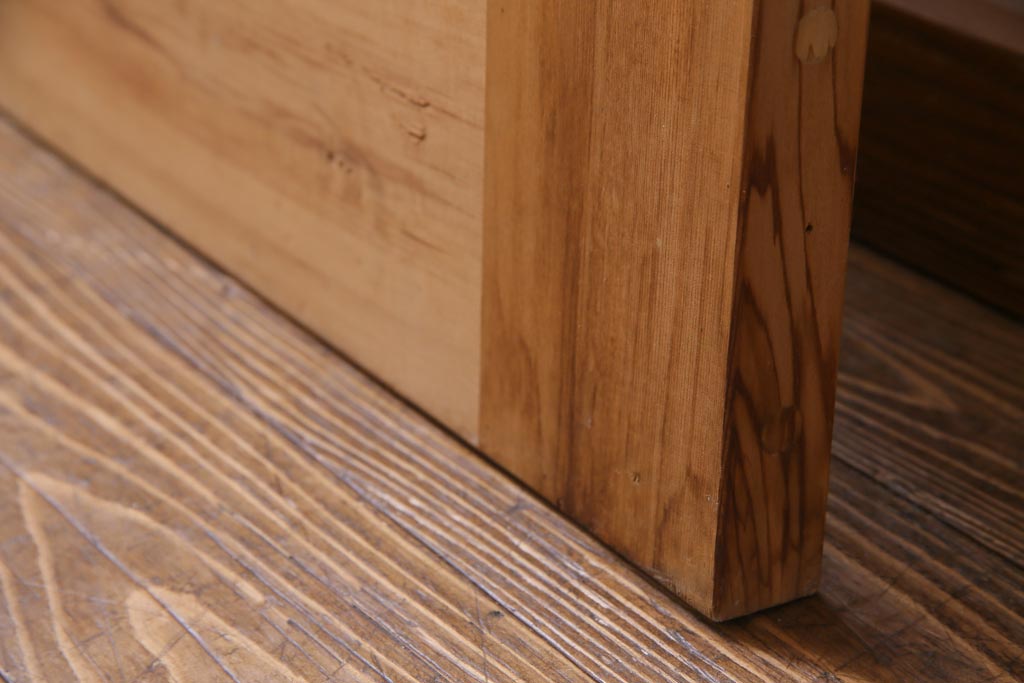 フランスアンティーク　幅狭　ナチュラルな風合いが温かみを感じる木製ガラスドア(木製扉)