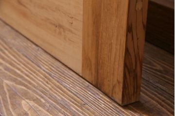 フランスアンティーク　幅狭　ナチュラルな風合いが温かみを感じる木製ガラスドア(木製扉)