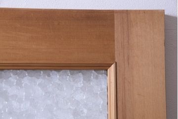 フランスアンティーク　幅狭　ナチュラルな風合いが温かみを感じる木製ガラスドア(木製扉)