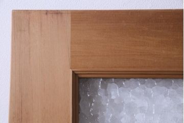 フランスアンティーク　幅狭　ナチュラルな風合いが温かみを感じる木製ガラスドア(木製扉)