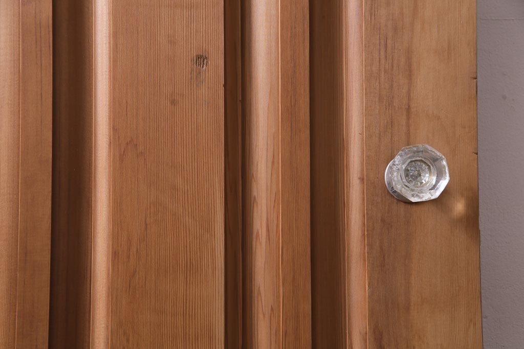 フランスアンティーク　幅狭　ナチュラルな風合いが温かみを感じる木製ガラスドア(木製扉)