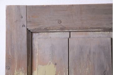 フランスアンティーク　シャビーな風合いがおしゃれなオリジナルペイントの親子ドア(扉、両開き戸、建具)