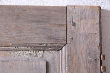 フランスアンティーク　シャビーな風合いがおしゃれなオリジナルペイントの親子ドア(扉、両開き戸、建具)