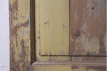 フランスアンティーク　シャビーな風合いがおしゃれなオリジナルペイントの親子ドア(扉、両開き戸、建具)