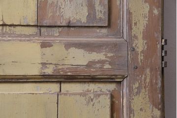 フランスアンティーク　シャビーな風合いがおしゃれなオリジナルペイントの親子ドア(扉、両開き戸、建具)