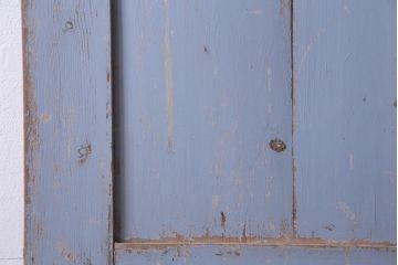 フランスアンティーク　シャビーな風合いがおしゃれなオリジナルペイントの親子ドア(扉、両開き戸、建具)