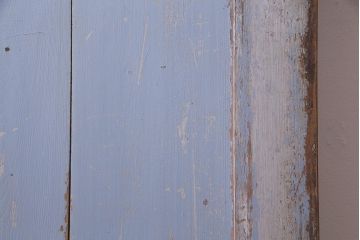 フランスアンティーク　シャビーな風合いがおしゃれなオリジナルペイントの親子ドア(扉、両開き戸、建具)