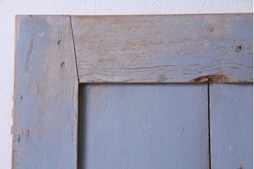 フランスアンティーク　シャビーな風合いがおしゃれなオリジナルペイントの親子ドア(扉、両開き戸、建具)