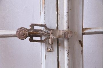 フランスアンティーク　両開き　DIYにおすすめなフレンチシャビーの親子ドア(扉、両開き戸、建具)