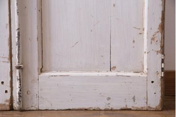 フランスアンティーク　両開き　DIYにおすすめなフレンチシャビーの親子ドア(扉、両開き戸、建具)