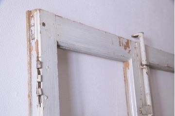 フランスアンティーク　両開き　DIYにおすすめなフレンチシャビーの親子ドア(扉、両開き戸、建具)
