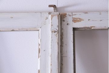 フランスアンティーク　両開き　DIYにおすすめなフレンチシャビーの親子ドア(扉、両開き戸、建具)