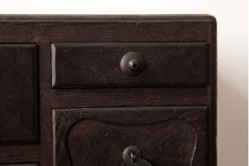 明治大正期　工芸品　総桑材　からくり施された指物家具の小引き出し(小物収納)