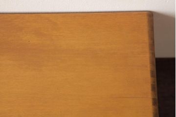 レトロ家具　昭和レトロ　ナラ材　ネームプレート付き　あたたかな色味の小引き出し(小物収納)