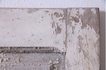 フランスアンティーク　シャビーな美しさが漂うペイントドア一対(木製扉、親子ドア、ディスプレイ)