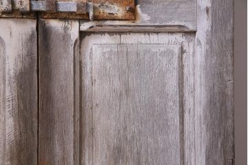 フランスアンティーク　シャビーな美しさが漂うペイントドア一対(木製扉、親子ドア、ディスプレイ)