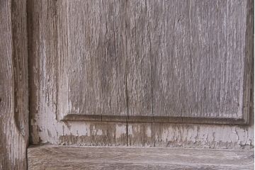 フランスアンティーク　シャビーな美しさが漂うペイントドア一対(木製扉、親子ドア、ディスプレイ)