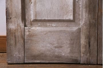 フランスアンティーク　シャビーな美しさが漂うペイントドア一対(木製扉、親子ドア、ディスプレイ)