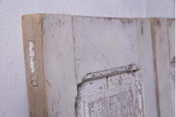 フランスアンティーク　シャビーな美しさが漂うペイントドア一対(木製扉、親子ドア、ディスプレイ)