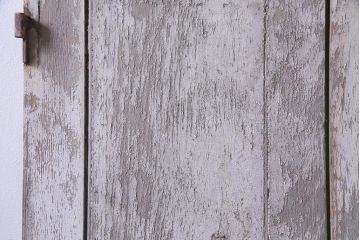 フランスアンティーク　シャビーな美しさが漂うペイントドア一対(木製扉、親子ドア、ディスプレイ)