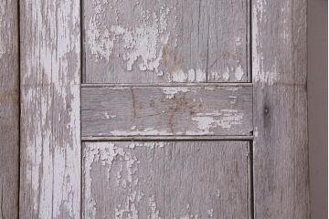 フランスアンティーク　シャビーな美しさが漂うペイントドア一対(木製扉、親子ドア、ディスプレイ)