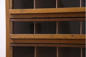 レトロ家具　昭和レトロ　古い木の味わいが魅力的な糸ケース(引き出し、小物収納)(1)