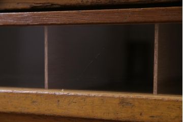 レトロ家具　昭和レトロ　古い木の味わいが魅力的な糸ケース(引き出し、小物収納)(1)