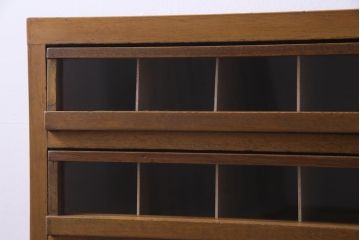 レトロ家具　昭和レトロ　古い木の味わいが魅力的な糸ケース(引き出し、小物収納)(2)