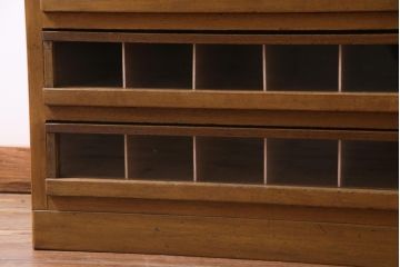 レトロ家具　昭和レトロ　古い木の味わいが魅力的な糸ケース(引き出し、小物収納)(2)