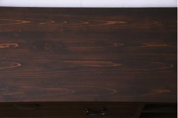 ラフジュ工房オリジナル　リメイク家具　箪笥の引き出しを活用した脚付きリビングボード(ローボード、収納棚)