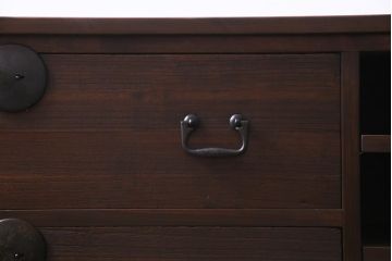 ラフジュ工房オリジナル　リメイク家具　箪笥の引き出しを活用した脚付きリビングボード(ローボード、収納棚)