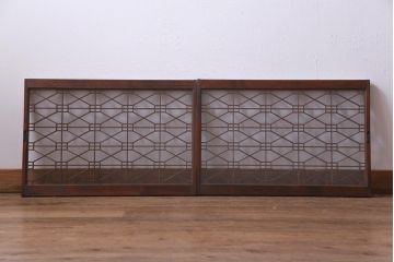 ラフジュ工房オリジナル　古建具リメイク　組子が和モダンな雰囲気醸し出すローボード・小(収納棚、戸棚)