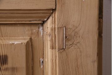 フランスアンティーク　両開き　アイアングリルがおしゃれな木製2枚扉(ドア1対、建具)