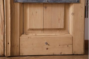 フランスアンティーク　両開き　アイアングリルがおしゃれな木製2枚扉(ドア1対、建具)