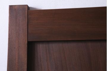 和製アンティーク　総ケヤキ材　ダイナミックな杢目を堪能できる木製戸(蔵戸、建具、玄関戸)(1)