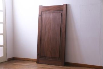 和製アンティーク　総ケヤキ材　ダイナミックな杢目を堪能できる木製戸(蔵戸、建具、玄関戸)(1)
