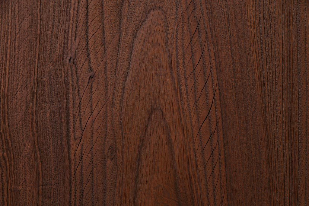 和製アンティーク　総ケヤキ材　ダイナミックな杢目を堪能できる木製戸(蔵戸、建具、玄関戸)(2)