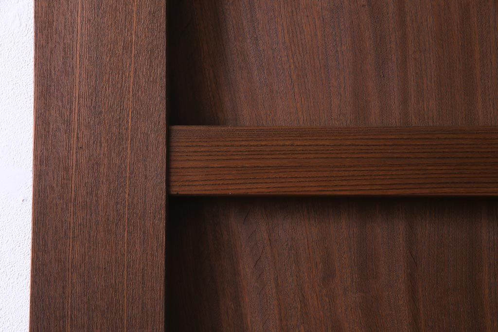 和製アンティーク　総ケヤキ材　ダイナミックな杢目を堪能できる木製戸(蔵戸、建具、玄関戸)(2)