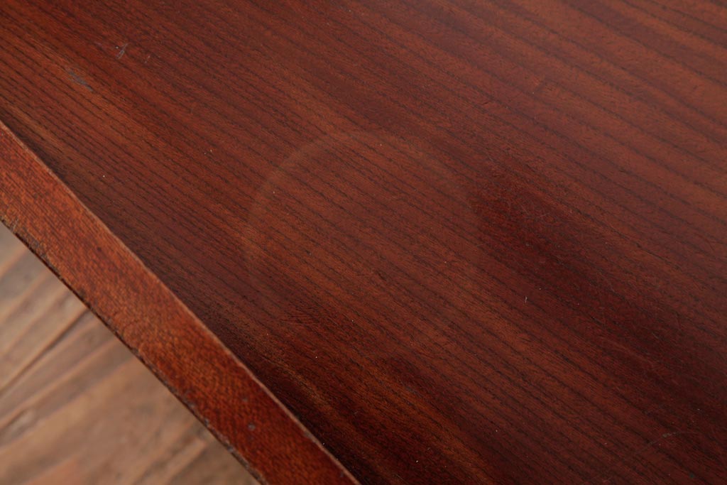 古民具　総ケヤキ材　漆塗り　昔懐かしい雰囲気を味わえる特大サイズの脚付き膳(お膳)