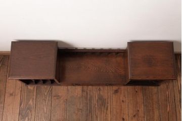 アンティーク家具　大正期　栓材　資料の整理にうってつけ!木の温もり溢れる書類棚(収納棚)