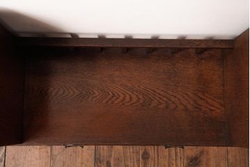 アンティーク家具　大正期　栓材　資料の整理にうってつけ!木の温もり溢れる書類棚(収納棚)