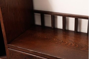 アンティーク家具　大正期　栓材　資料の整理にうってつけ!木の温もり溢れる書類棚(収納棚)